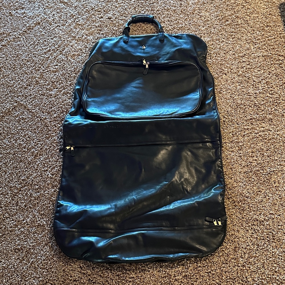 Coach Black Leather Garment Bag - Sleek Travel Organizer